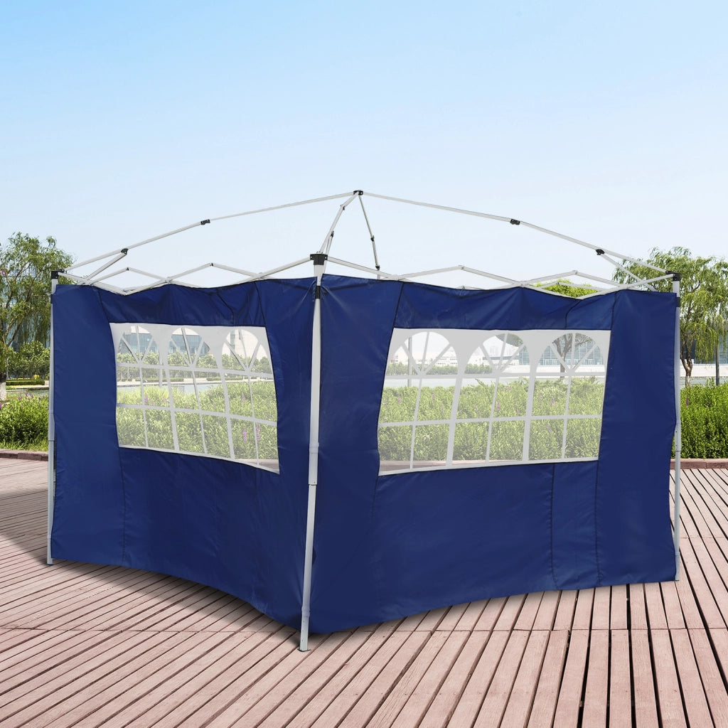 Pareti Laterali per Gazebo 3x3 m ¨C zephmum ¨C 300x200 cm, Blu, Oxford