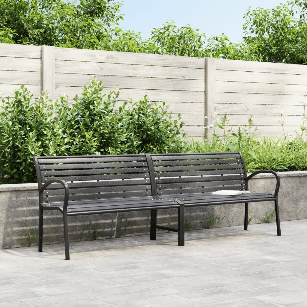 Panca da Giardino Doppia 231 cm in Acciaio e WPC cod mxl 114076