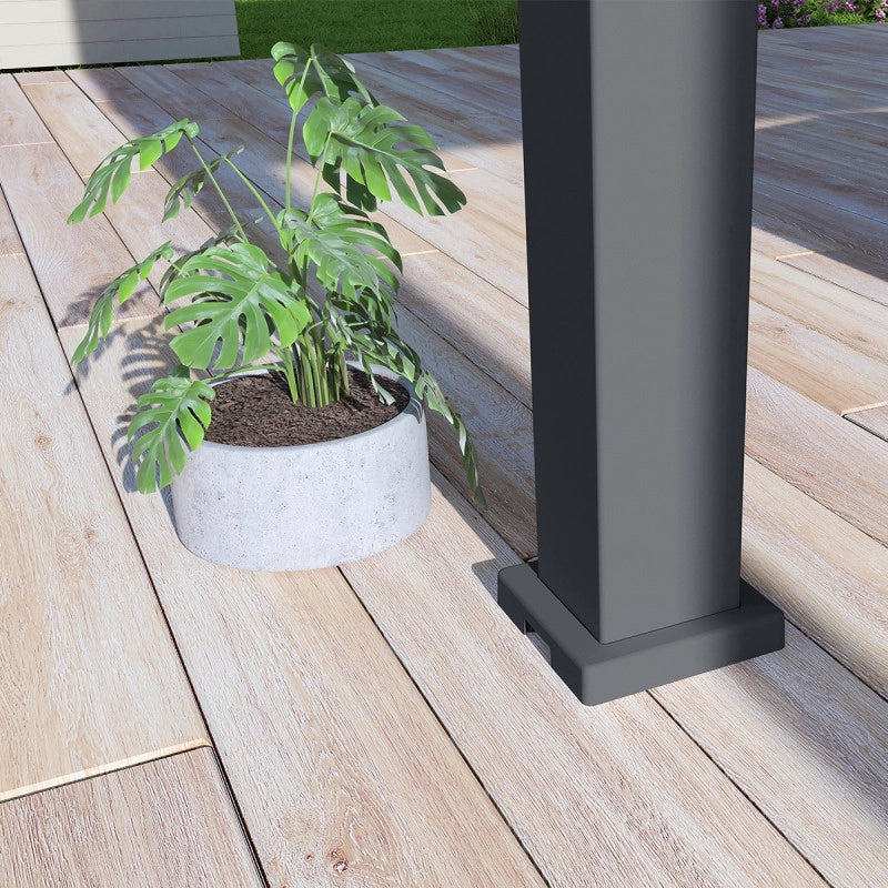 Pergola bioclimatica OmbrÃ©aÂ® VS autoportante 3x4M - Antracite - Lamelle bianche