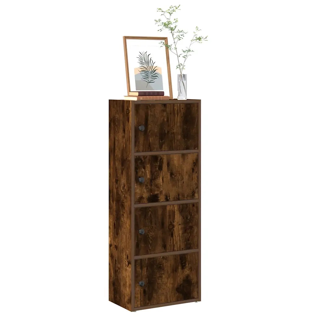 Libreria Rovere Fumo 40x24x102 cm in Legno Multistrato 860377