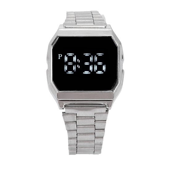 Orologio Sportivo Acquaparato - Orologio Digitale con Display Tattile - Cinturino in Acciaio Inossidabile di Lusso - Cronografo/Allarme - Aspetto Elegante - Multifunzionale