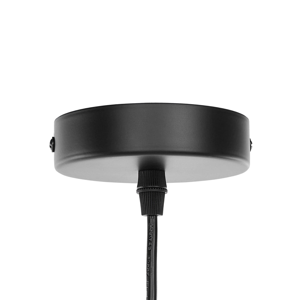 Lampada a Sospensione in Legno Scuro MDF Metallo Lampada a Sospensione Paralume Aperto Boho Design Cucina Soggiorno Decorazioni