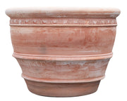 Biscottini Vaso in terracotta Galestro festonato 100% Made in Italy, interamente fatto a mano