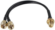 Cavo di connessione RP-SMA femmina a doppio RP-SMA maschio V tipo antenne estensore RG174 15cm/6 pollici per antenne WiFi