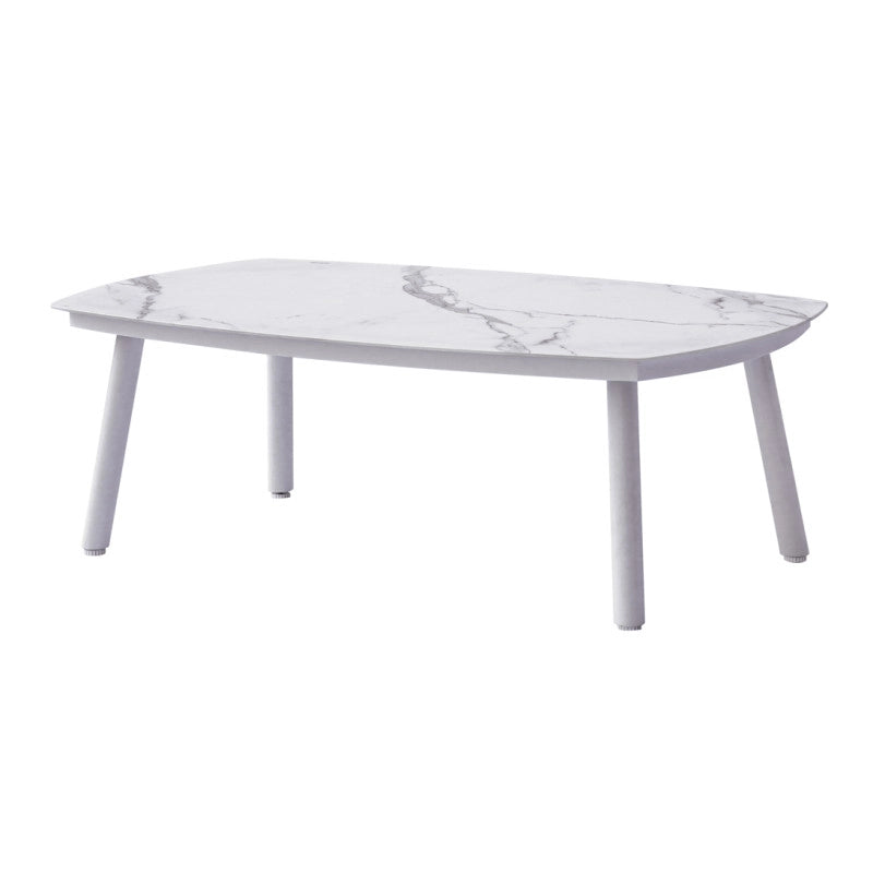 Salotto Cadice Alluminio Bianco Bracciolo Effetto Legno Moia
