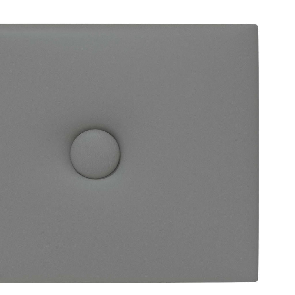 Testiera da Parete 12 pcs Grigio 60 x 15 cm Pelle Sintetica 42046705
