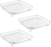 Accessori per Air Fryer - 3 Livelli - Acciaio Inossidabile - Accessori per Air Fryer - Ripiegabile - Cucina Efficiente - Facile da Pulire - Accessori per Air Fryer