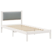 Letto singolo | Letto per adulti | Struttura del letto Grigio chiaro 100 x 200 cm Pino massello