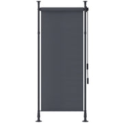 Tenda da sole esterna regolabile ¨C zephmum ¨C alluminio 120x220-310cm grigio scuro