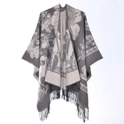 Nuovo scialle/sciarpa/scialle double-face in cashmere jacquard stampato autunno/inverno