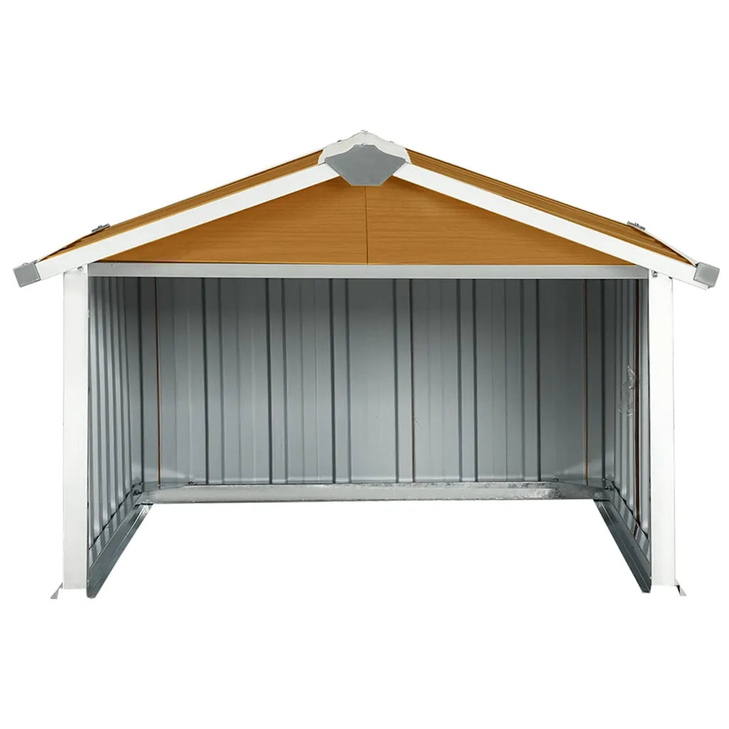 Capanno per Robot Tosaerba 92x97x63 cm Acciaio Zincato Marrone 150910
