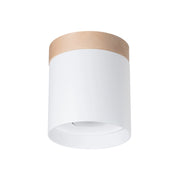 Spot soffitto BARREN bianco/legno Ø12cm 1xGU10 10W