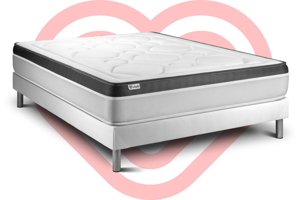 Letto con materasso VITAL ERGO 135 x 200 cm Rete kit Bianco