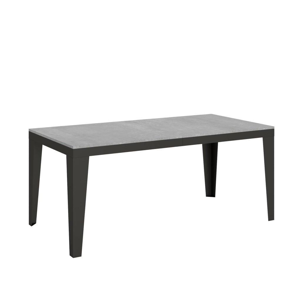 Tavolo allungabile 90x180/440 cm Flaris Evolution Cemento telaio Antracite