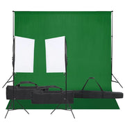 Kit per studio fotografico con illuminazione e fondale nero 02_0042402
