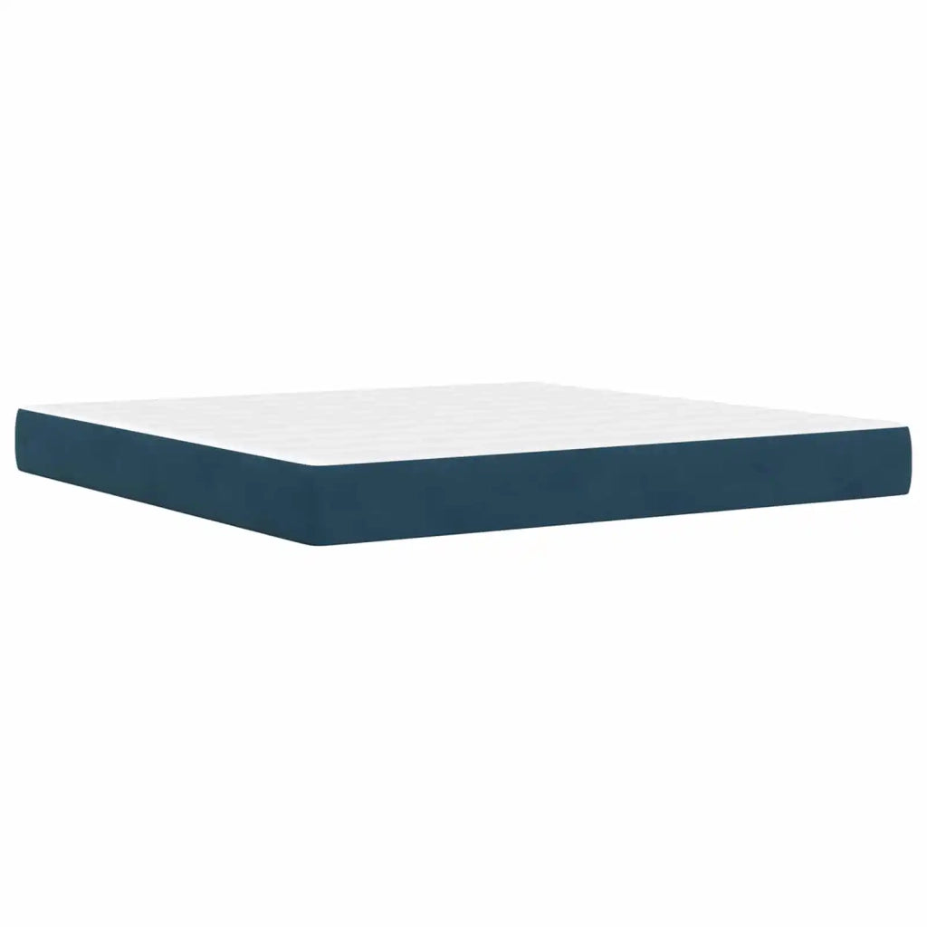 Struttura letto con materasso Blu 200 x 200 cm Velluto 3414824