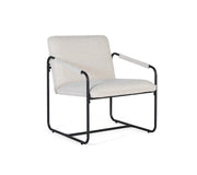 Set di due poltrone rivestite in tessuto beige e trapuntate