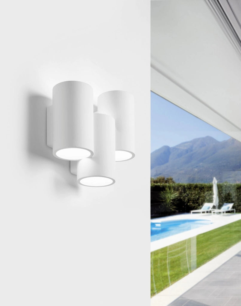 ARTA applique da parete 6 Luci attacco G9 Up/Down bianco in gesso L.260mm