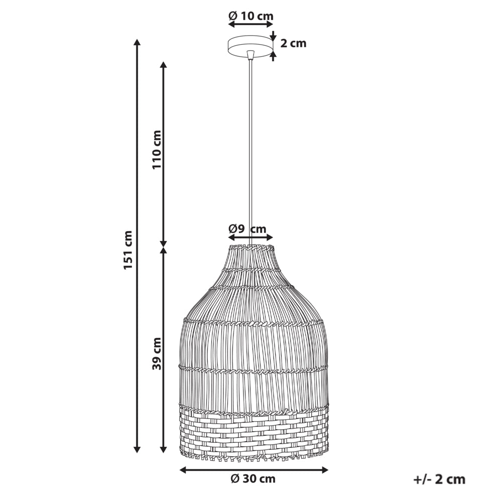Lampada a sospensione in rattan naturale con struttura in ferro Lampadario in stile boho intrecciata a mano Illuminazione