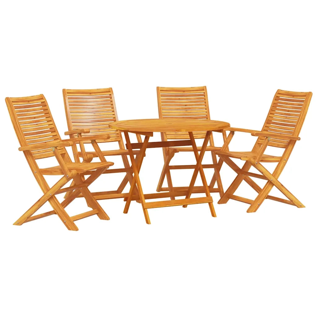 Set da Pranzo per Giardino 5 pcs Marrone 3375701