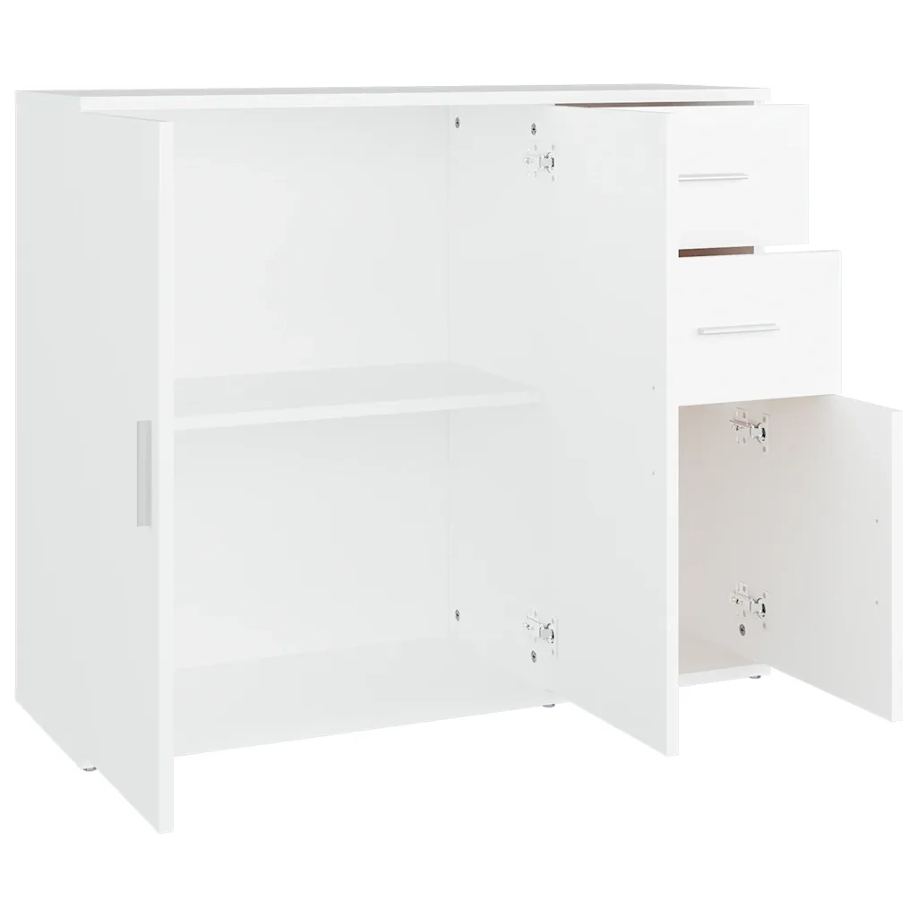 Credenza | Madia | Buffet da pranzo | Armadio da pranzo Bianca 91x29,5x75 cm in Legno Multistrato