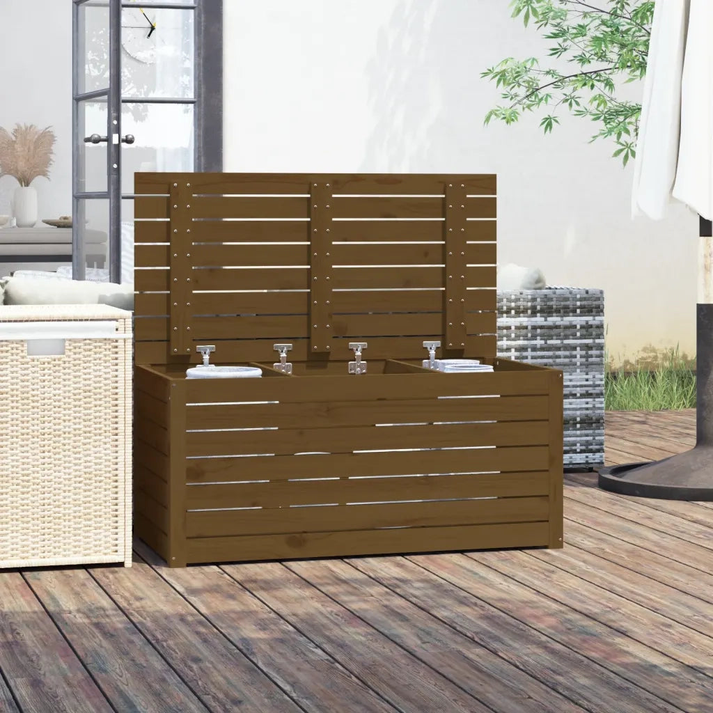 Contenitore Giardino Ambra 101x50,5x46,5 cm Legno Massello Pino 823951