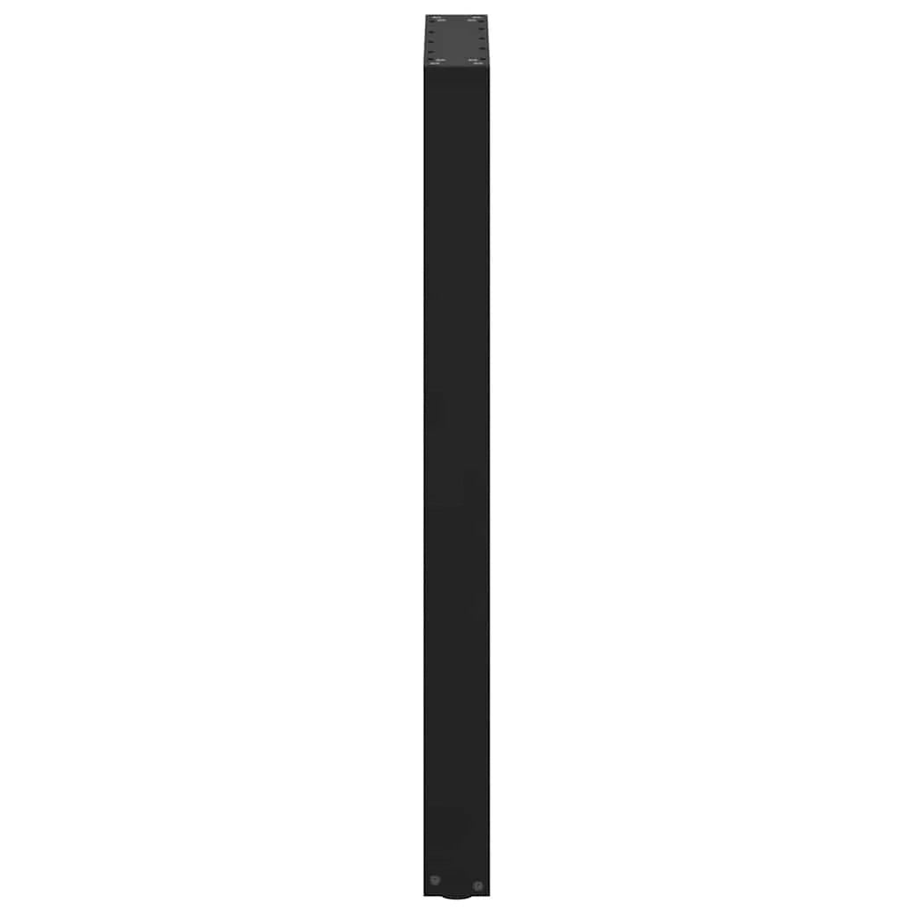 Set di 2 gambe per tavolo da bar a forma di U dimensioni 50 x 100 cm con piedini regolabili design moderno in acciaio nero 02_0057472