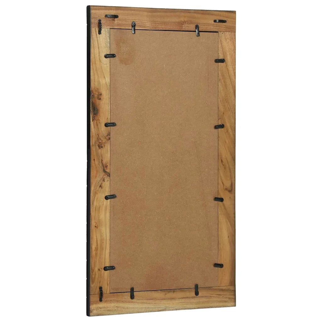 Specchio Nero e Marrone 90 x 2 x 50 cm Legno Massello di Acacia 374118