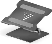 Stanza per laptop - Standa in alluminio regolabile con adesivi antiscivolo e raffreddamento - In altezza regolabile stanza per laptop ergonomico per ufficio casa spazio grigio