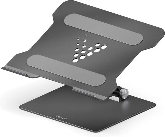 Stanza per laptop - Standa in alluminio regolabile con adesivi antiscivolo e raffreddamento - In altezza regolabile stanza per laptop ergonomico per ufficio casa spazio grigio