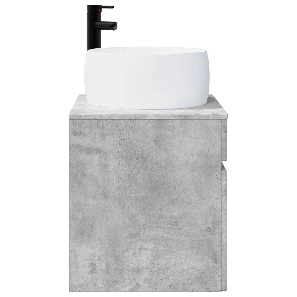 Mobile lavabo da parete Grigio Cemento 49 x 44,5 x 66 cm
