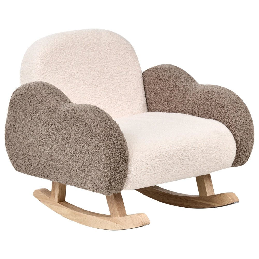 Sedia a dondolo per bambini Beige Boucle Indoor