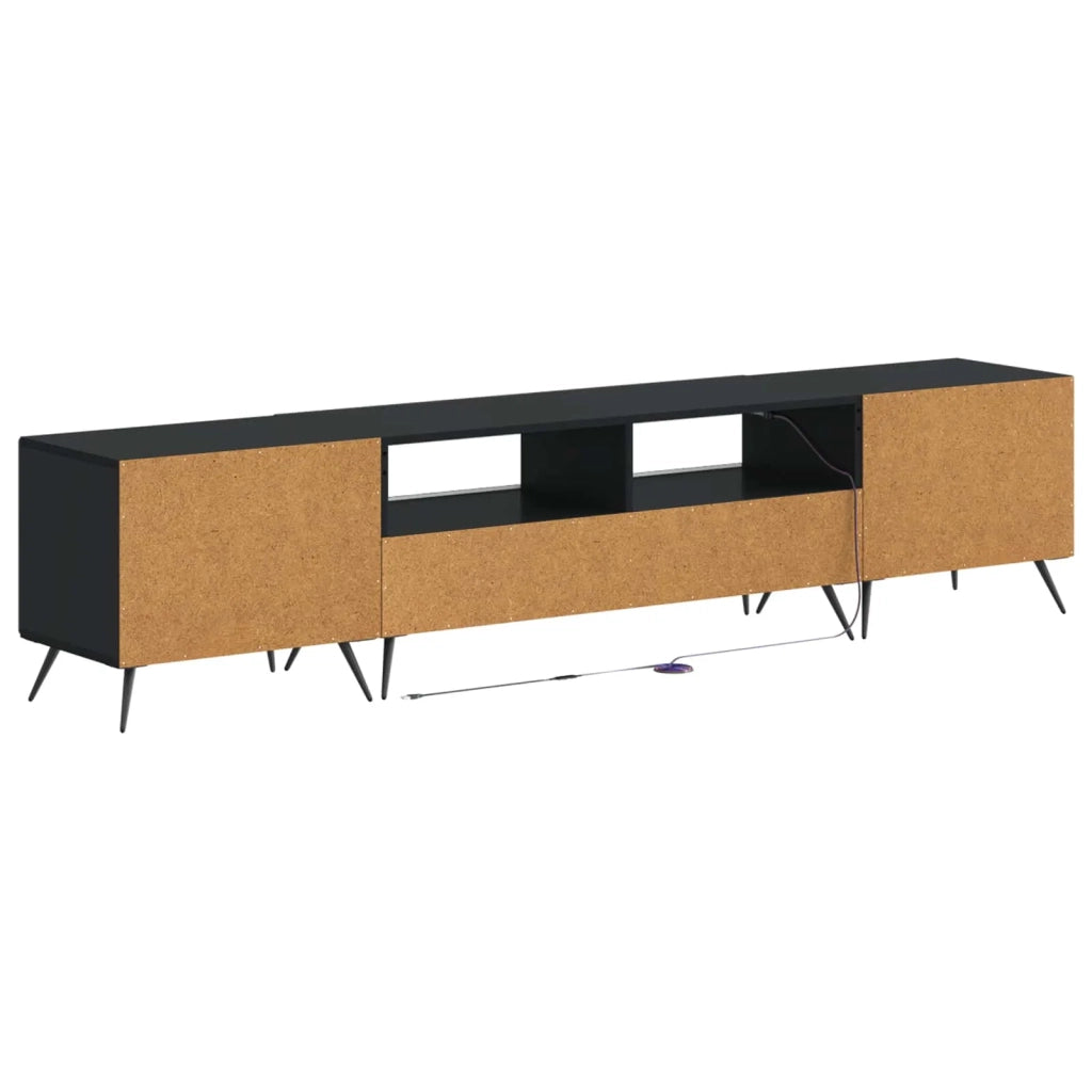 Mobile TV LED a 5 pezzi Nero Legno ingegnerizzato 3416918