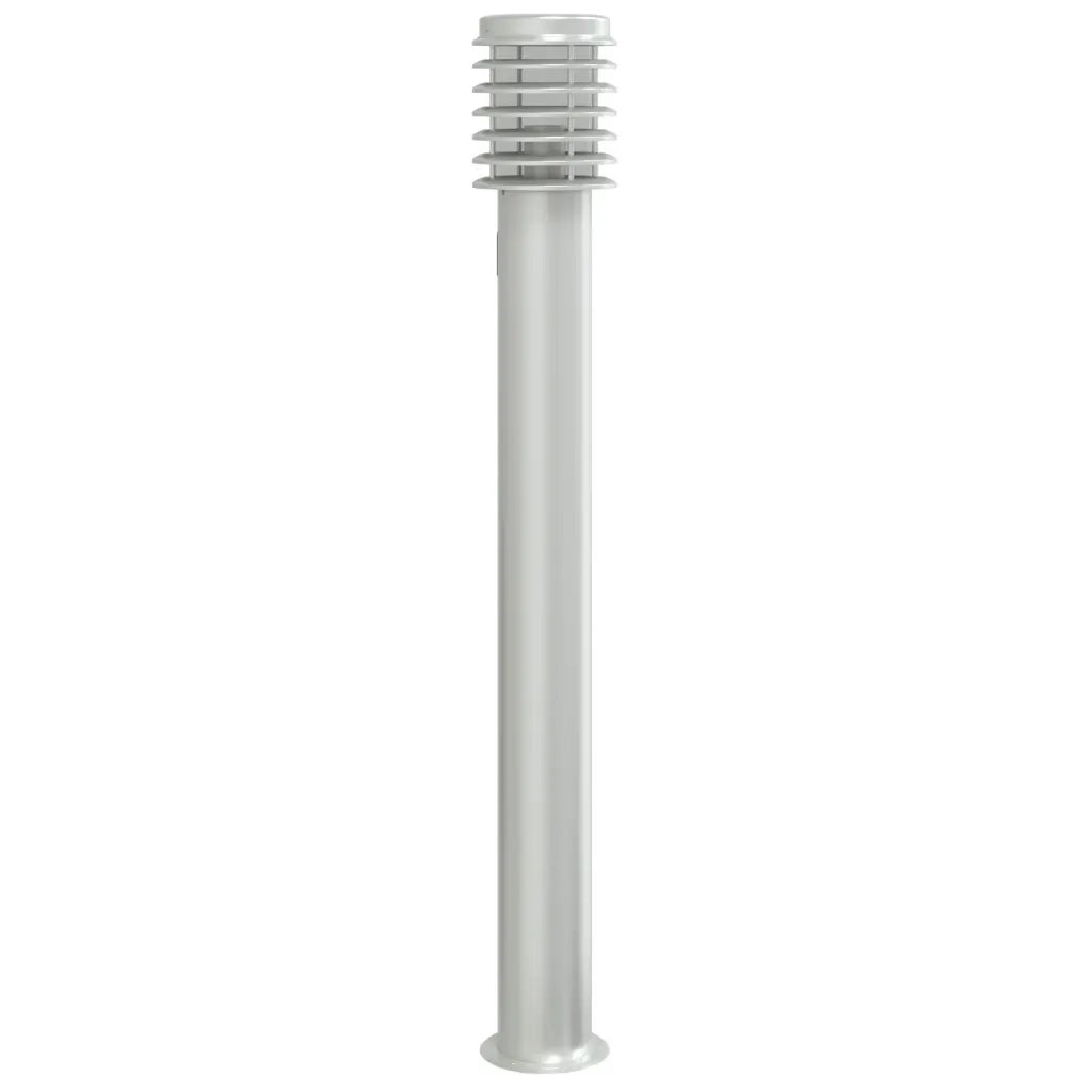 Lampade da Terra Esterni con Presa 3 pz Argento 110 cm Acciaio 4006376