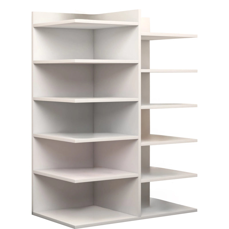 Legno Soft Scarpiera H80 L60 P30 cm Mobile Porta Scarpe Salvaspazio con Ripiani Interni Colore Bianco
