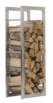 Portalegna KERI in robusto acciaio inossidabile 25x60x100 cm