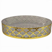 Trade Shop - Piattino Porta Sapone Saponetta Accessorio Bagno Oro Stile Baracco Arredo 59105 -
