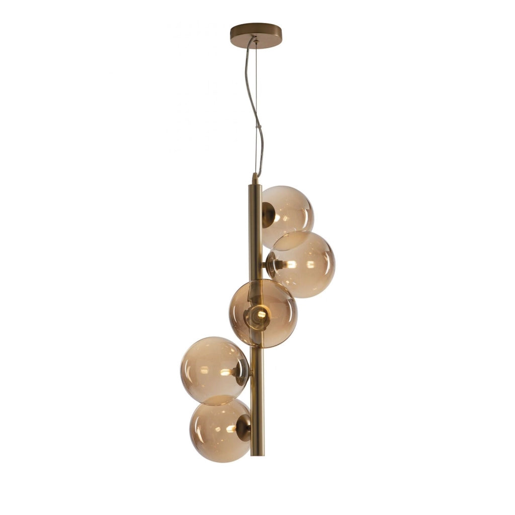 LAMPADARIO HONEY 5XG9 D.36,1XH183CM ORO.