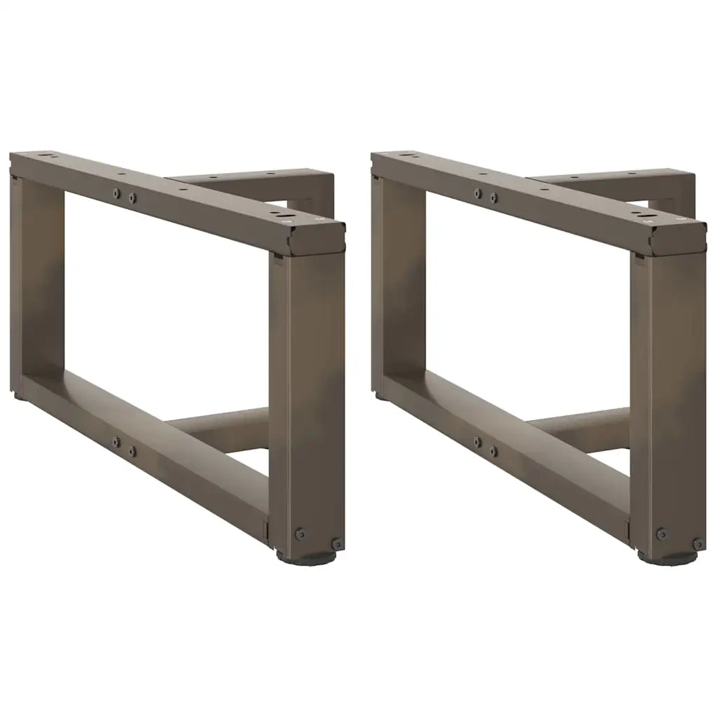 Gambe per Tavolino da CaffÃ¨ a Forma di T 2 pz Nere 60x25x(30-31) cm Acciaio