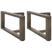 Gambe per Tavolino da CaffÃ¨ a Forma di T 2 pz Nere 60x25x(30-31) cm Acciaio