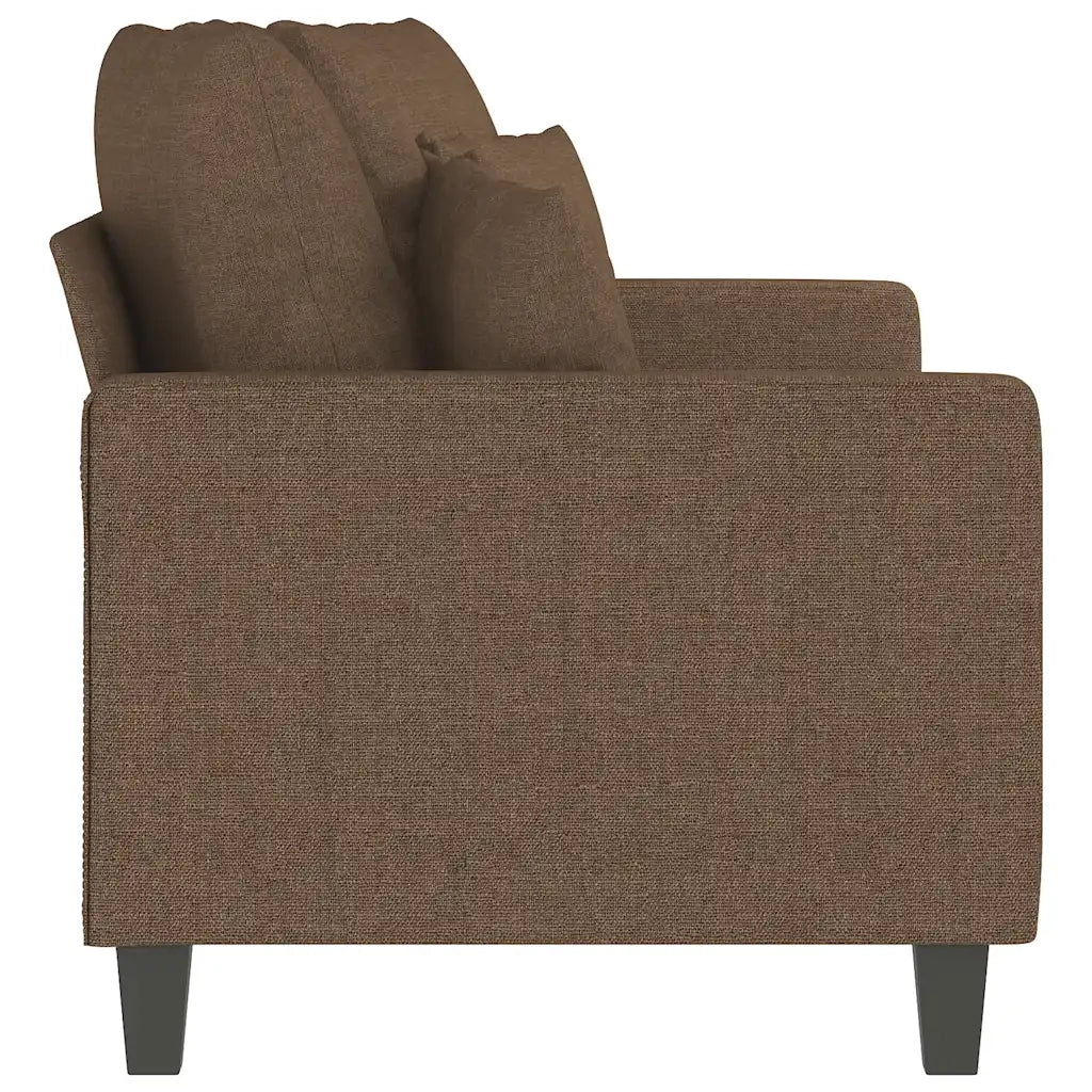 Divano a 2 Posti-Sofa 2 Posti Marrone 140 cm in Tessuto 230701