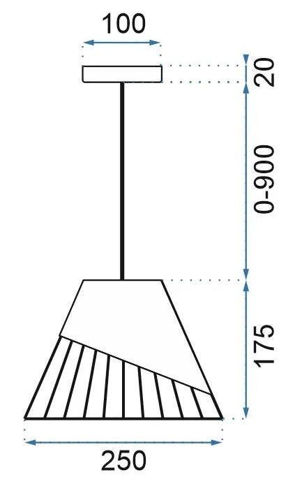 Lampa Da Soffitto Pensile Paralume Metallo Bianco APP228-1CP