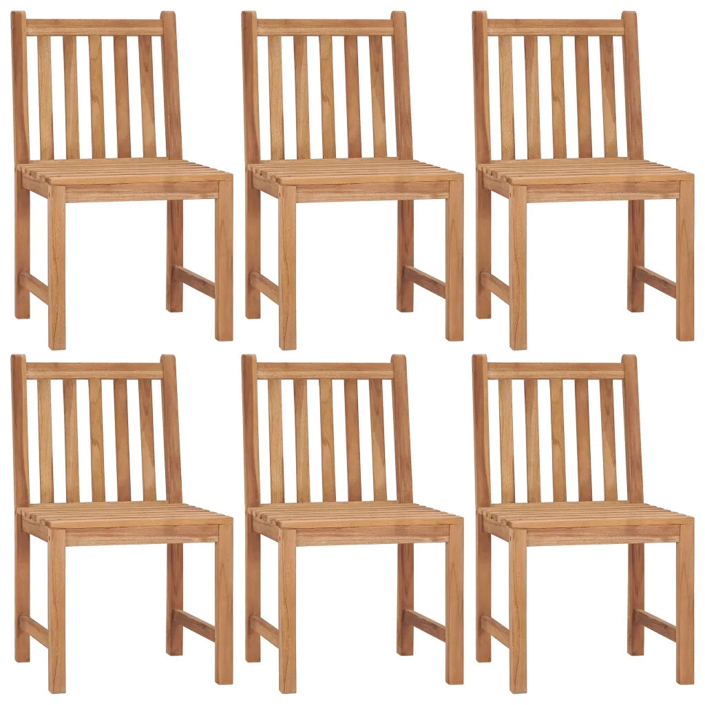Sedie da Giardino 6 pz con Cuscini in Legno Massello di Teak 3073137