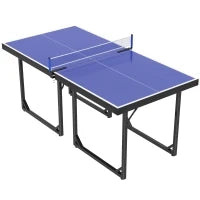 Tavolo da Ping Pong Pieghevole per Interni, Tavolo Ping Pong con Rete, Montaggio Non Richiesto, 182x91 cm, Blu e Viola