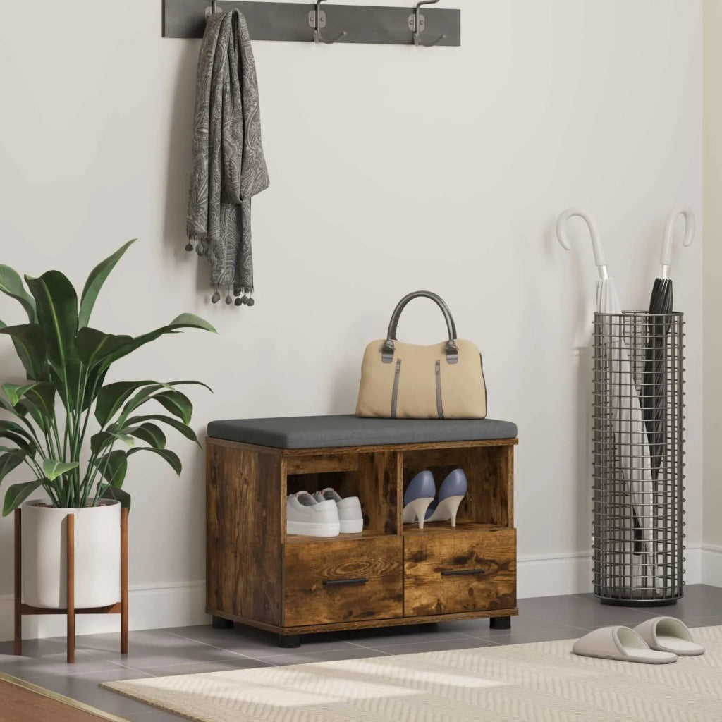Panca per ingresso Quercia Affumicata 60 x 38 x 46 cm 891452