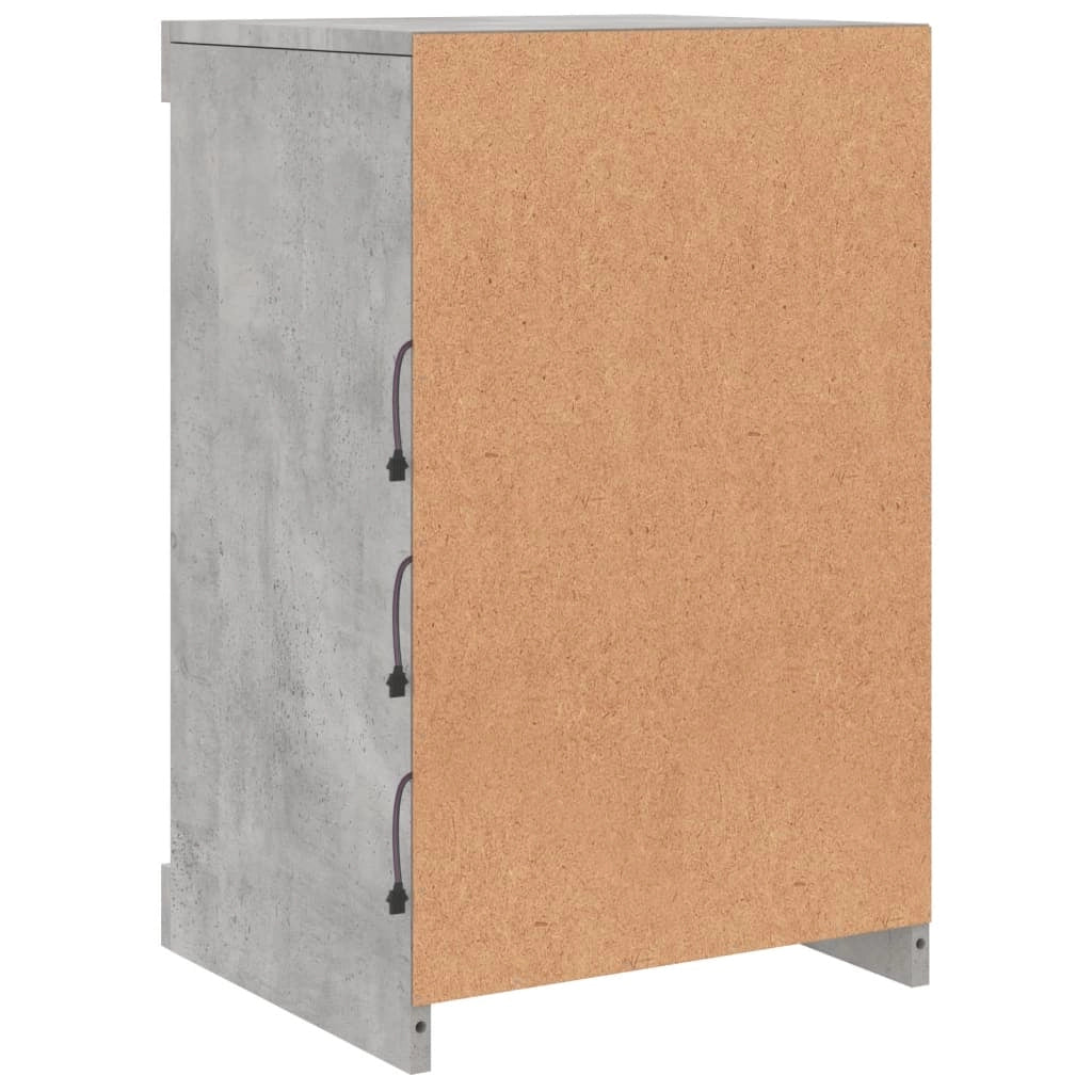Buffet credenza cassettiera armadio mobile contenitore organizer per cucina soggiorno salotto con luci LED 41 x 37 x 67 cm grigio 02_0030000