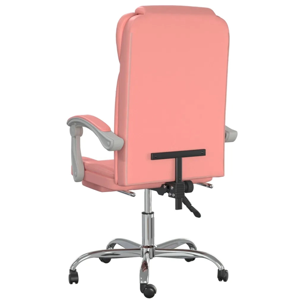 Poltrona | Sedia Relax da Ufficio Reclinabile Rosa in Similpelle