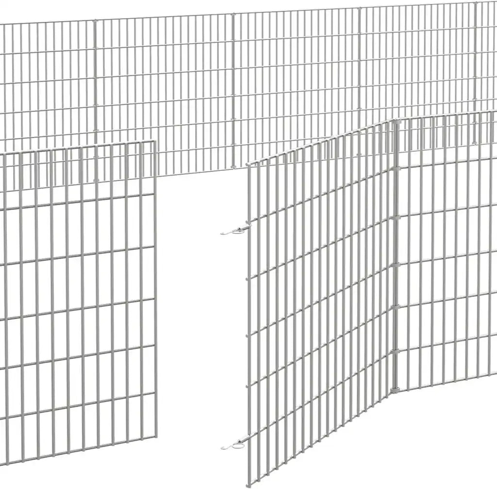 Recinto per Animali Ruspante 48 Pannelli 54x60 cm Ferro Zincato CFW1100666