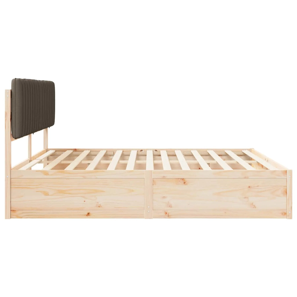 Letto con Testiera Rivestita Talpa 200 x 200 cm Pino massello 3398212