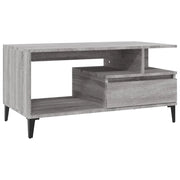 Tavolino da salotto | Tavolino da caff¨¨ | Tavolino da Soggiorno Grigio Sonoma 90x49x45 cm Legno Multistrato